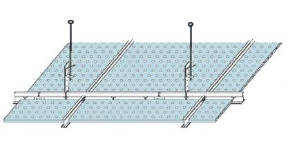 Схема монтажа подвесного потолка